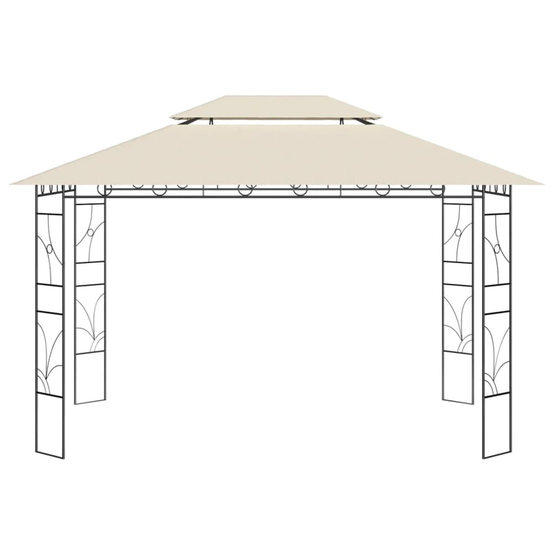 Afbeelding laden in galerijviewer, Vidaxl prieel 160 g m² 4x3x2,7 m crèmekleurig
