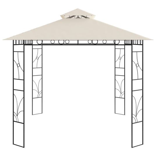 Vidaxl prieel 160 g m² 4x3x2,7 m crèmekleurig