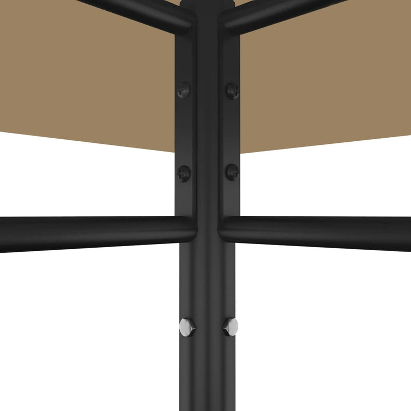 Afbeelding laden in galerijviewer, Vidaxl prieel 180 g m² 3x3x2,7 m taupe
