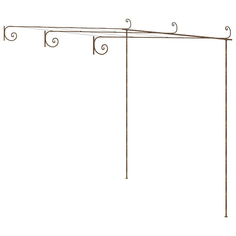 Afbeelding laden in galerijviewer, Vidaxl tuinpergola 3x3x2,5 m ijzer antiekbruin
