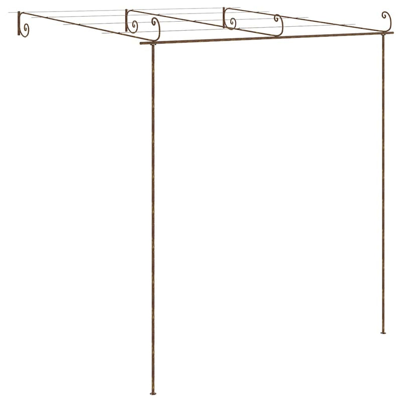 Afbeelding laden in galerijviewer, Vidaxl tuinpergola 3x3x2,5 m ijzer antiekbruin
