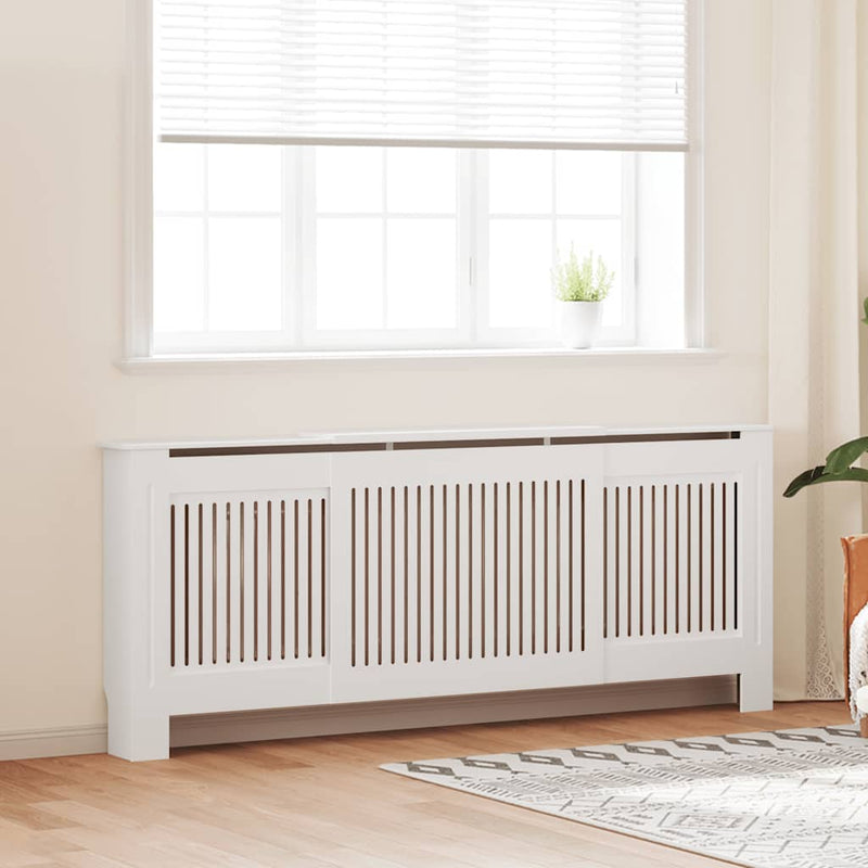 Afbeelding laden in galerijviewer, Vidaxl radiatorombouw 205 cm mdf wit

