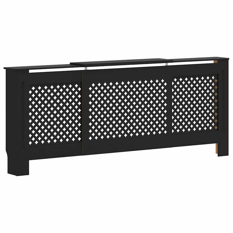 Afbeelding laden in galerijviewer, Vidaxl radiatorombouw 205 cm mdf zwart
