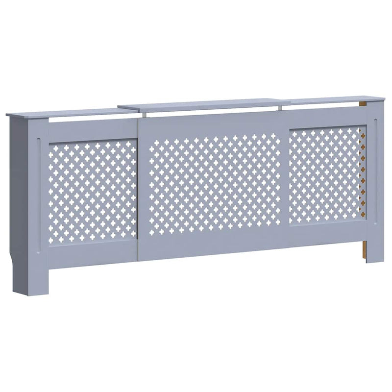 Afbeelding laden in galerijviewer, Vidaxl radiatorombouw 205 cm mdf grijs
