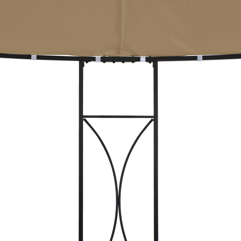 Afbeelding laden in galerijviewer, Vidaxl prieel rond 300x290 cm taupe
