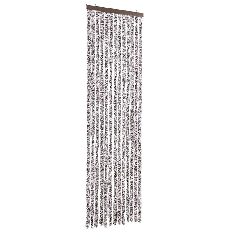 Afbeelding laden in galerijviewer, Vidaxl vliegengordijn 56x200 cm chenille bruin en beige
