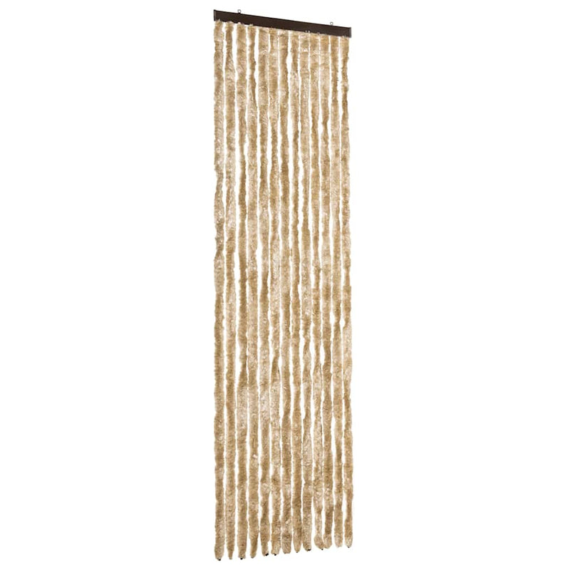 Afbeelding laden in galerijviewer, Vidaxl vliegengordijn 56x200 cm chenille beige

