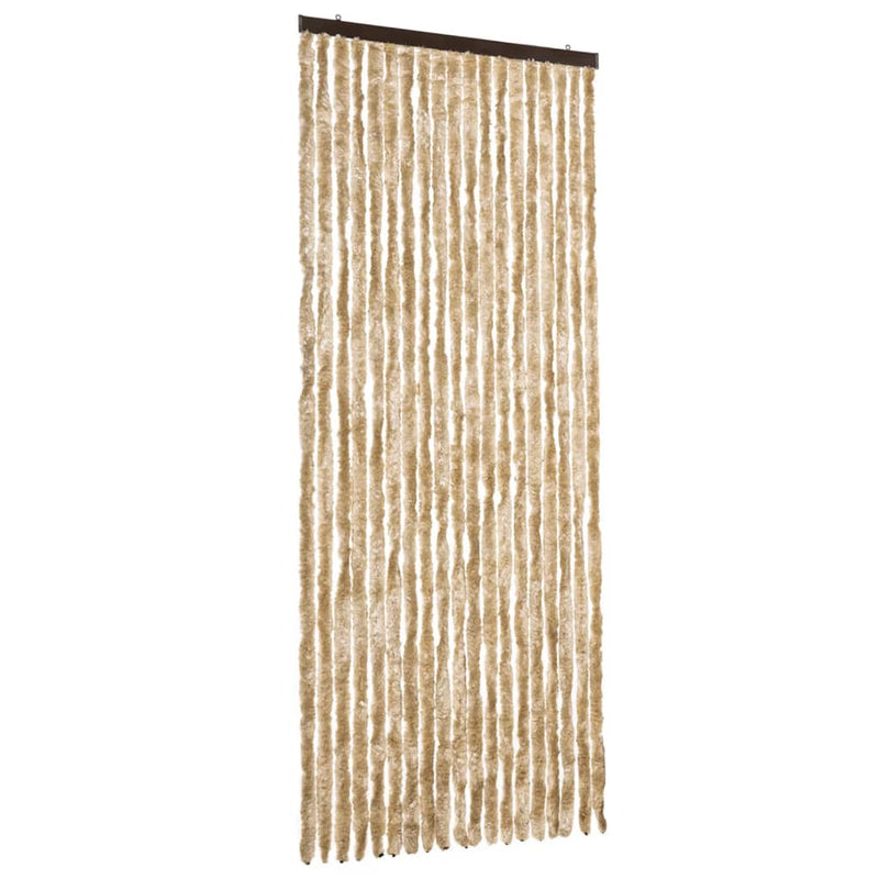 Afbeelding laden in galerijviewer, Vidaxl vliegengordijn 56x200 cm chenille beige

