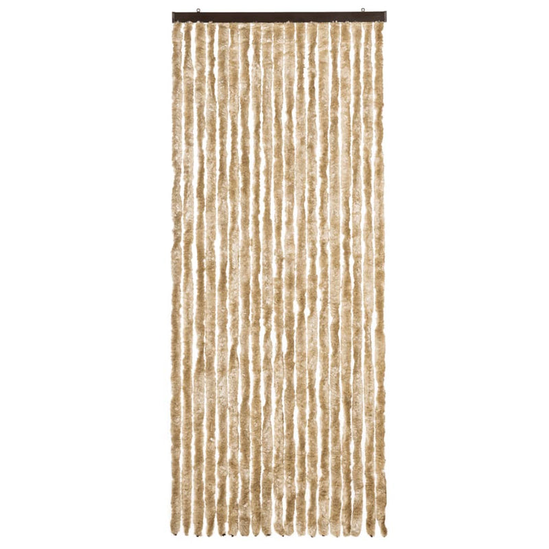 Afbeelding laden in galerijviewer, Vidaxl vliegengordijn 56x200 cm chenille beige
