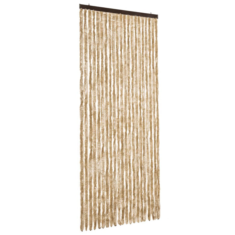 Afbeelding laden in galerijviewer, Vidaxl vliegengordijn 90x200 cm chenille beige

