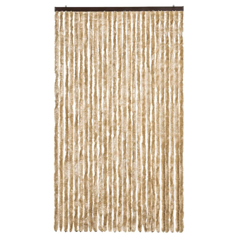 Afbeelding laden in galerijviewer, Vidaxl vliegengordijn 118x220 cm chenille beige
