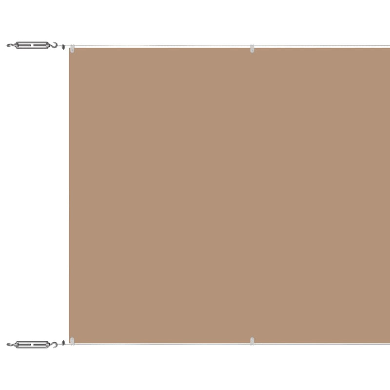 Afbeelding laden in galerijviewer, Vidaxl luifel verticaal 100x100 cm oxford stof taupe
