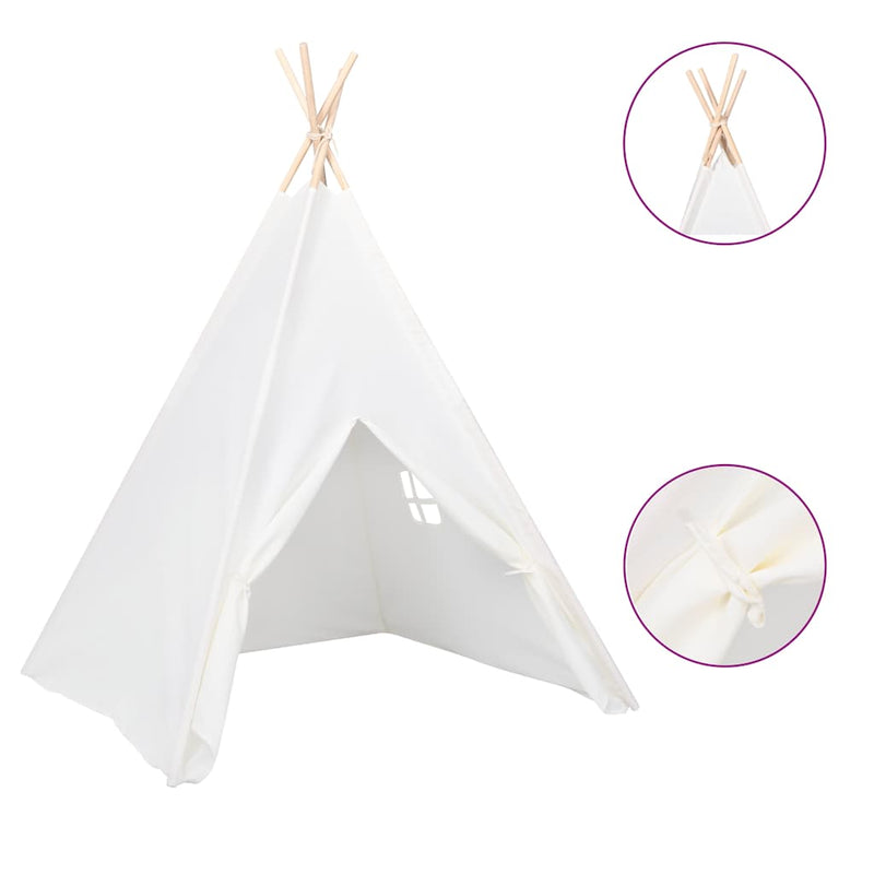 Afbeelding laden in galerijviewer, Vidaxl kindertipitent met tas 120x120x150 cm peachskin wit
