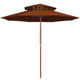 Vidaxl parasol dubbeldekker met houten paal 270 cm terracottakleurig