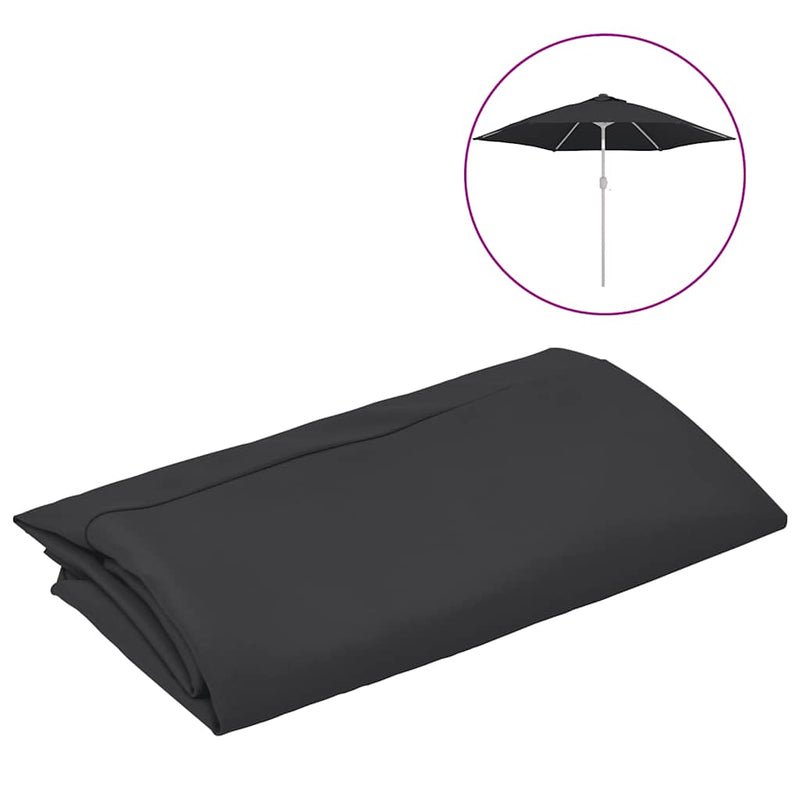 Afbeelding laden in galerijviewer, Vidaxl vervangingsdoek voor parasol 300 cm zwart
