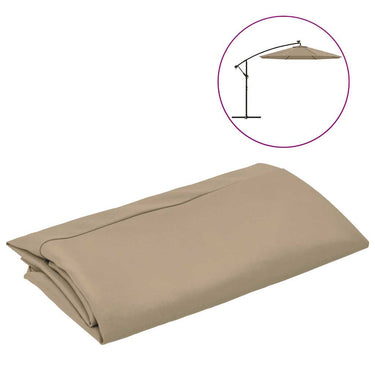 Vidaxl vervangende stof voor zweefparasol taupe 350 cm