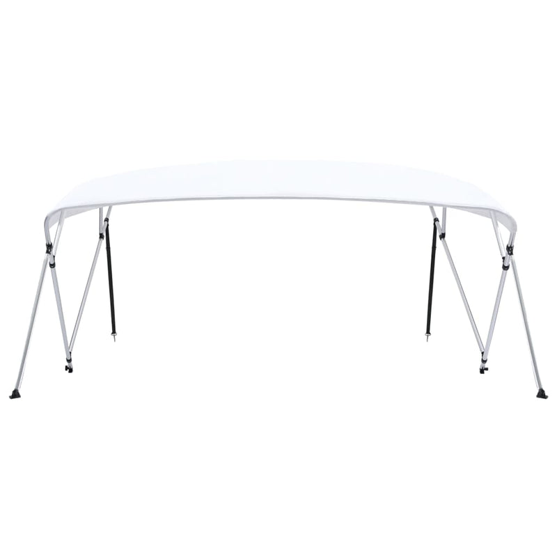 Afbeelding laden in galerijviewer, Vidaxl biminitop 4-boogs 243x(230-244)x137 cm wit
