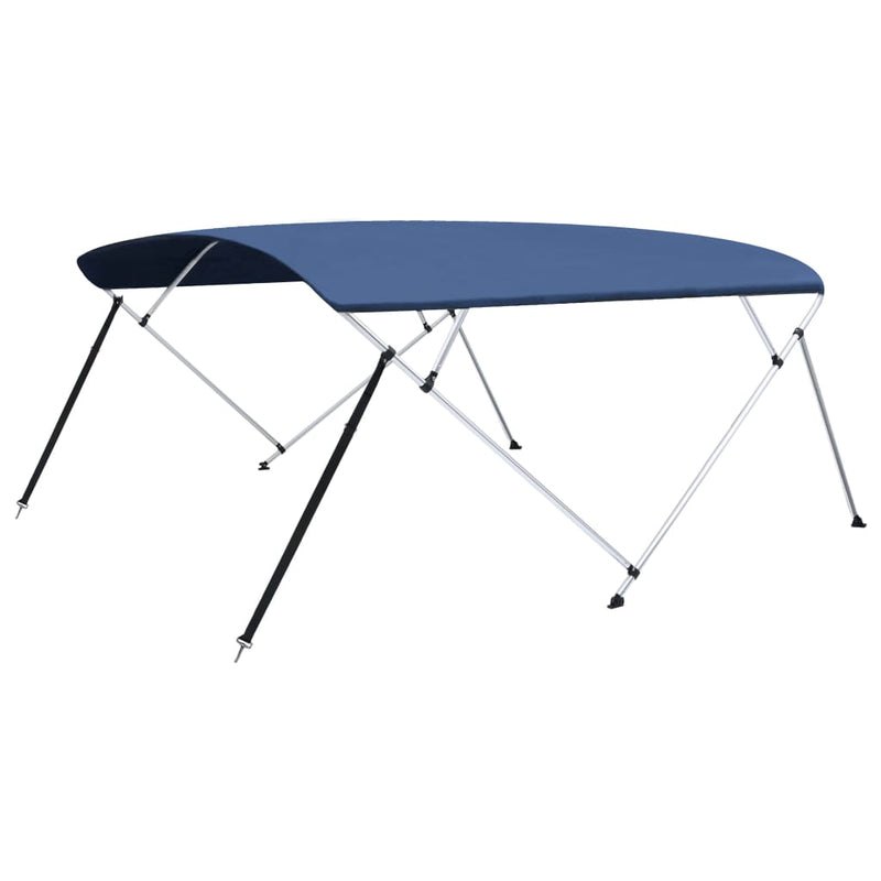 Afbeelding laden in galerijviewer, Vidaxl biminitop 4-boogs 243x(230-244)x137 cm marineblauw
