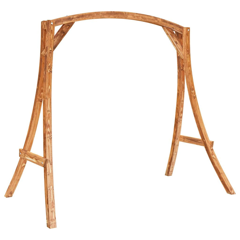 Afbeelding laden in galerijviewer, Vidaxl schommelframe massief gebogen hout met teakafwerking
