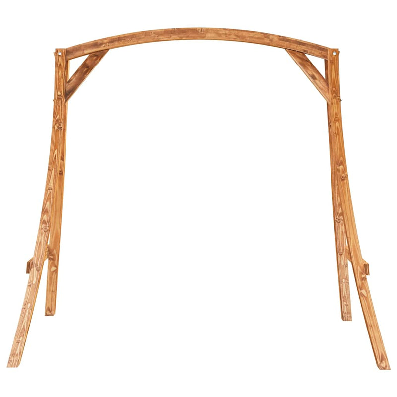 Afbeelding laden in galerijviewer, Vidaxl schommelframe massief gebogen hout met teakafwerking
