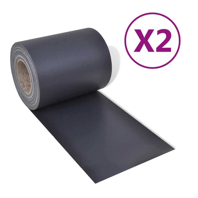 Afbeelding laden in galerijviewer, VidaXL Privacyschermen 2 st 70x0,19 m PVC donkergrijs
