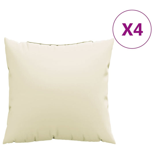 Vidaxl sierkussens 4 st 50x50 cm stof crèmekleurig
