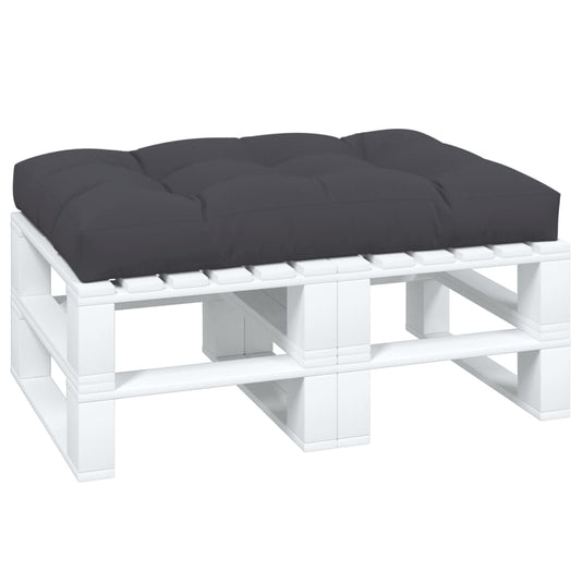 Vidaxl palletkussen 120x80x12 cm stof antracietkleurig