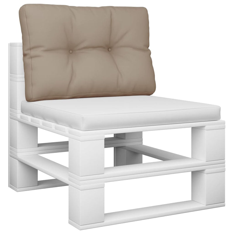 Afbeelding laden in galerijviewer, Vidaxl palletkussen 50x40x12 cm stof taupe
