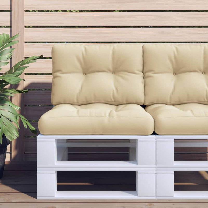 Afbeelding laden in galerijviewer, Vidaxl palletkussens 2 st stof beige
