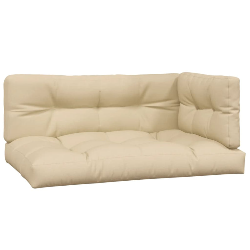 Afbeelding laden in galerijviewer, VidaXL Palletkussens 3 st stof beige
