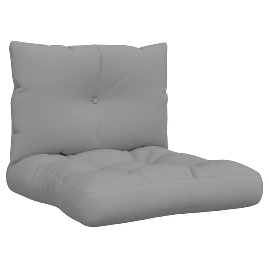 Vidaxl palletkussens 2 st stof grijs