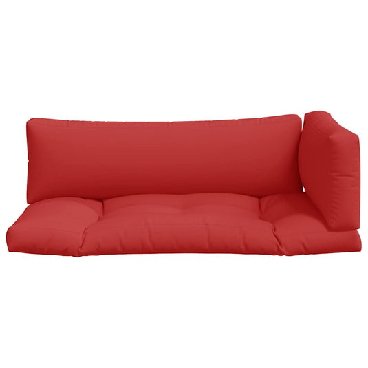 Vidaxl palletkussens 3 st stof rood