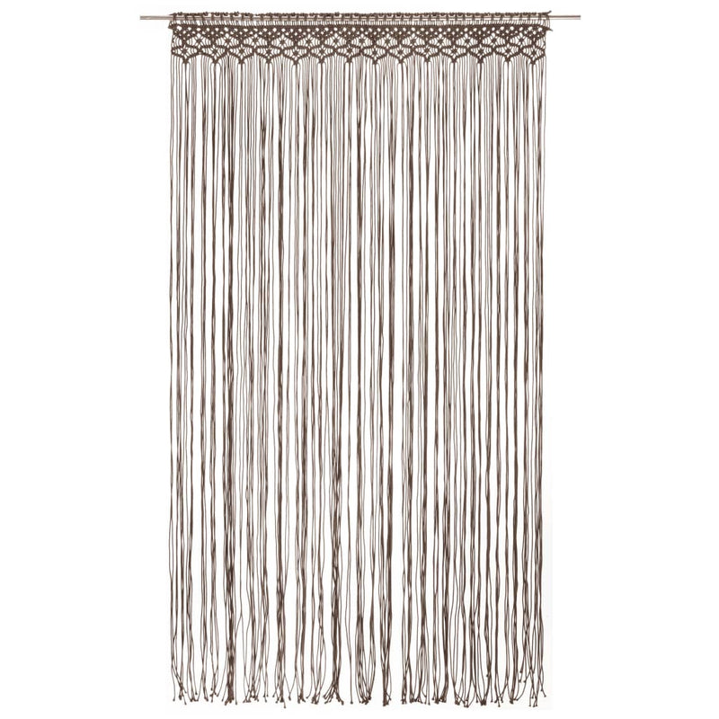 Afbeelding laden in galerijviewer, Vidaxl gordijn macramé 140x240 cm katoen taupe
