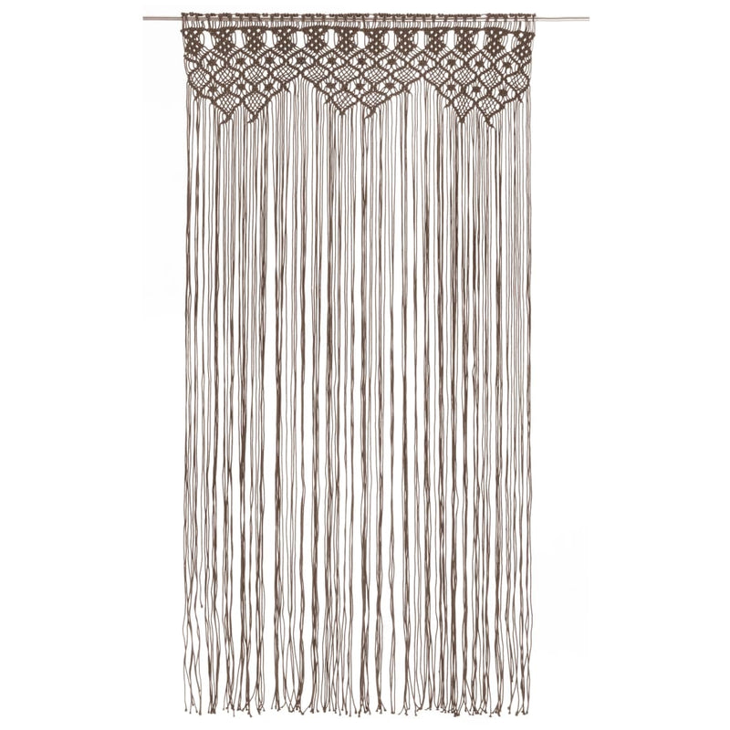 Afbeelding laden in galerijviewer, Vidaxl gordijn macramé 140x240 cm katoen taupe
