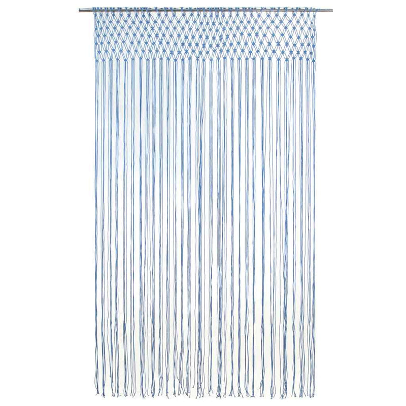 Afbeelding laden in galerijviewer, Vidaxl gordijn macramé 140x240 cm katoen blauw
