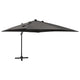 Vidaxl zweefparasol met paal en led-verlichting 300 cm antracietkleur