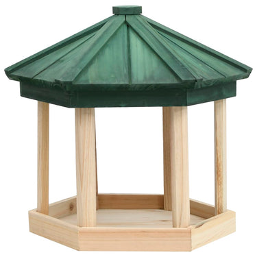 Vidaxl vogelvoeder achthoekig 33x30 cm massief vurenhout