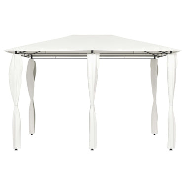 Vidaxl prieel met paalhoezen 160 g m² 3x4x2,6 m crèmekleurig