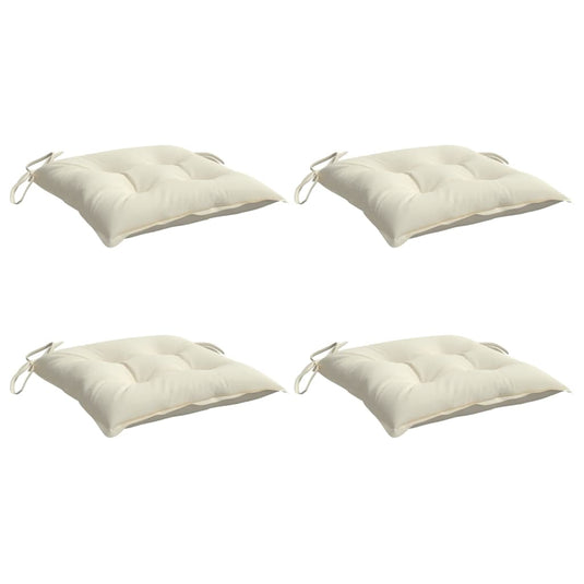 VidaXL Stoelkussens 4 st 50x50x7 cm oxford stof crèmewit