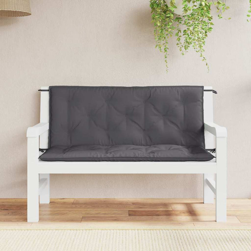Afbeelding laden in galerijviewer, Vidaxl tuinbankkussen 120x(50+50)x7 cm oxford stof antracietkleurig
