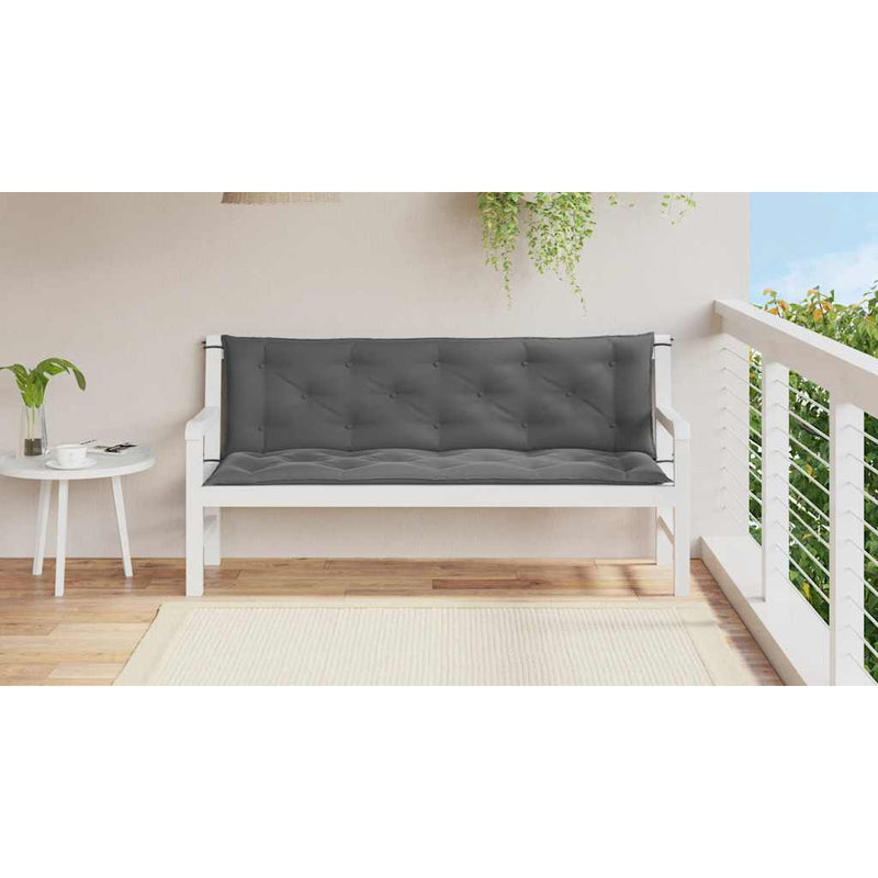 Afbeelding laden in galerijviewer, Vidaxl tuinbankkussen 150x(50+50)x7 cm oxford stof antracietkleurig
