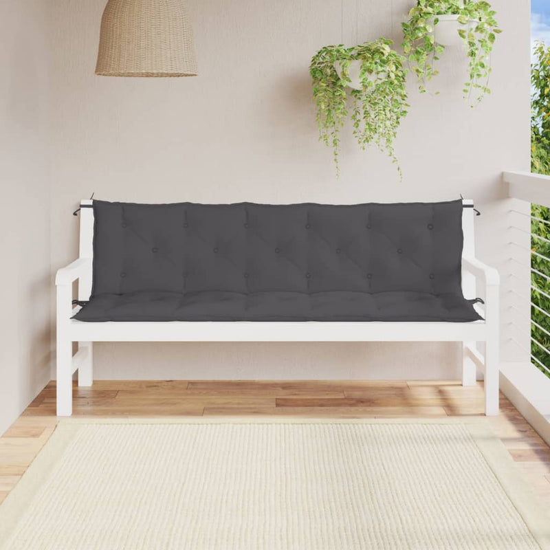 Afbeelding laden in galerijviewer, Vidaxl tuinbankkussen 180x(50+50)x7 cm oxford stof antracietkleurig
