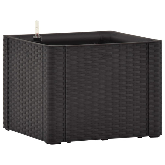 Vidaxl plantenbak hoog met zelfbewateringssysteem 43x43x33cm antraciet