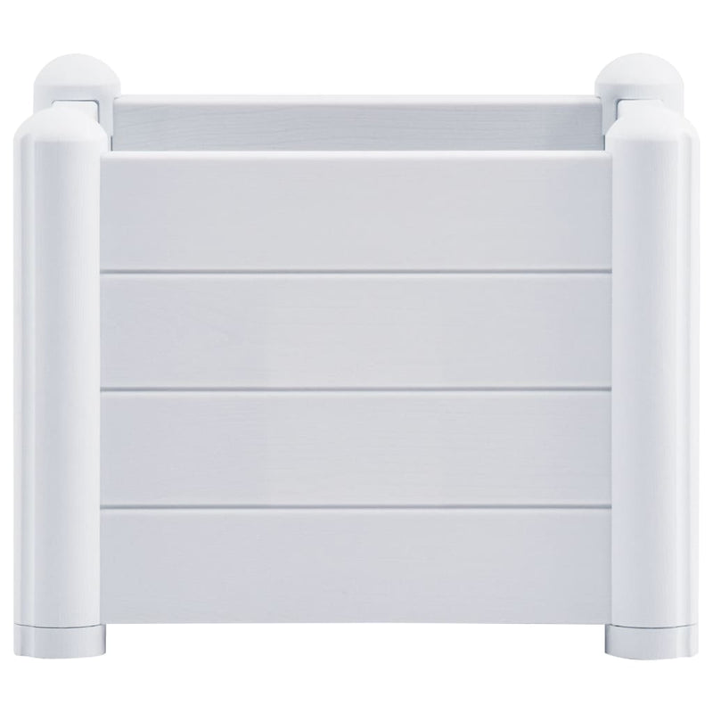 Afbeelding laden in galerijviewer, Vidaxl plantenbak verhoogd 43x43x35 cm pp wit
