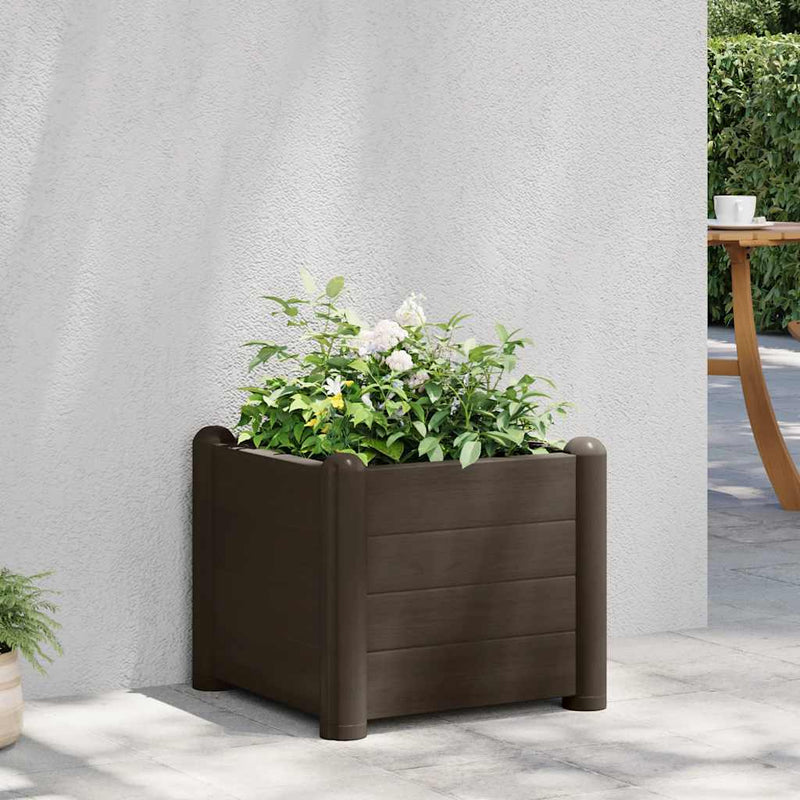 Afbeelding laden in galerijviewer, Vidaxl plantenbak verhoogd 43x43x35 cm pp mokka

