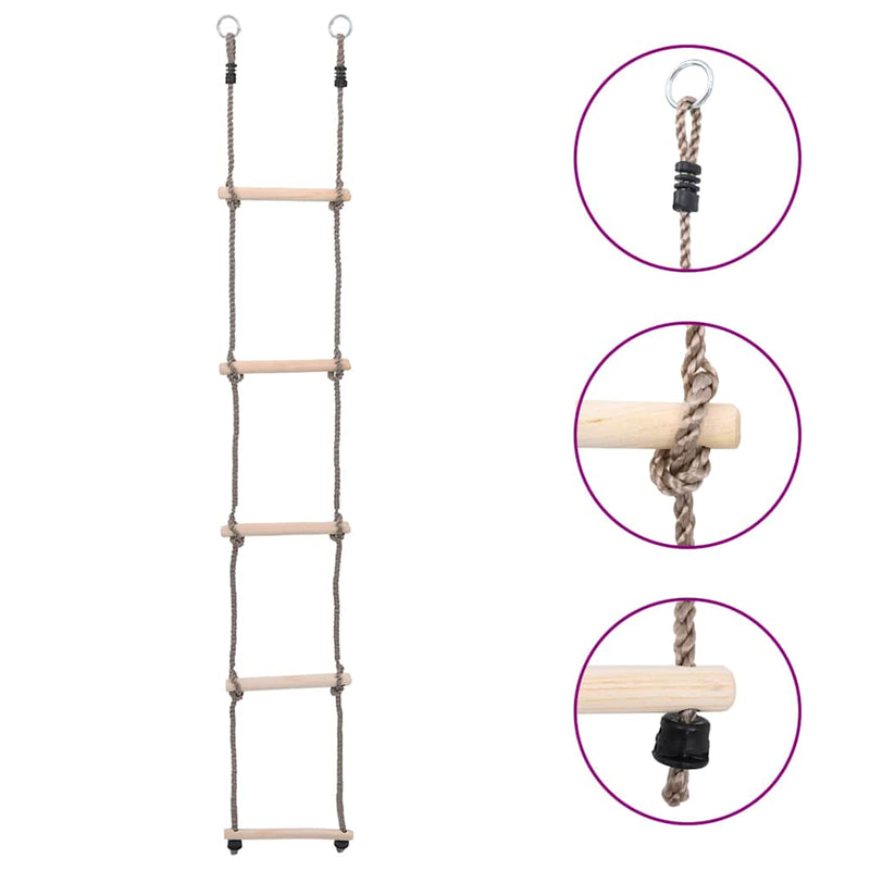Afbeelding laden in galerijviewer, Vidaxl ladder met 5 sporten 210 cm massief grenenhout
