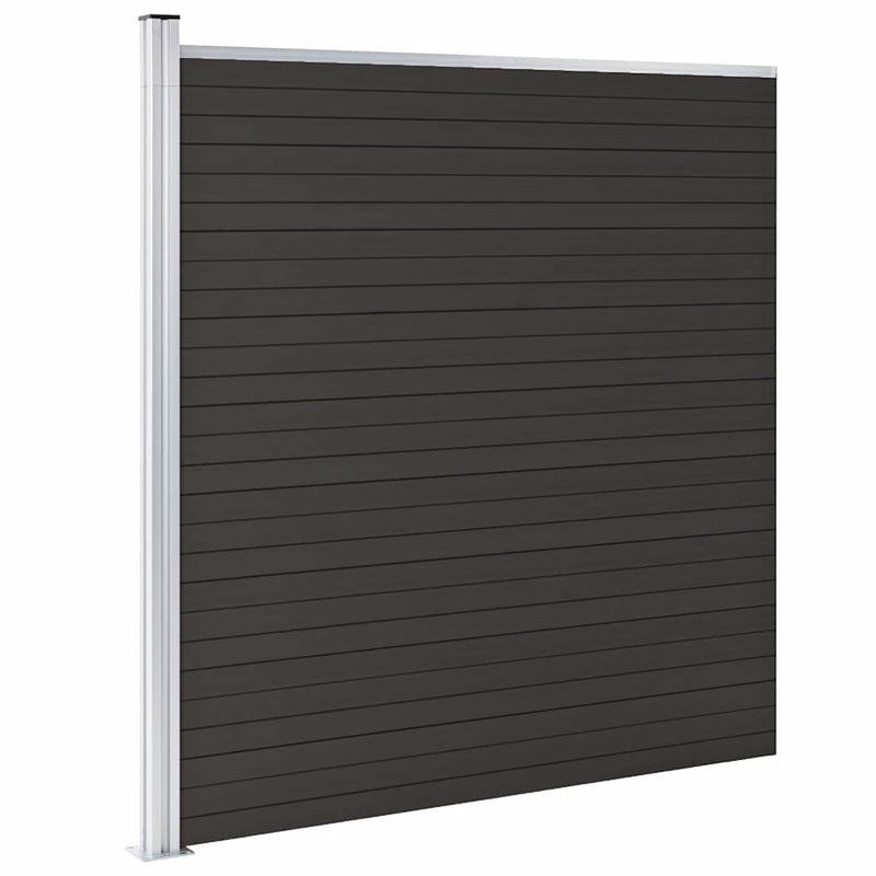 Afbeelding laden in galerijviewer, Vidaxl schuttingpaneel 175x186 cm hkc zwart
