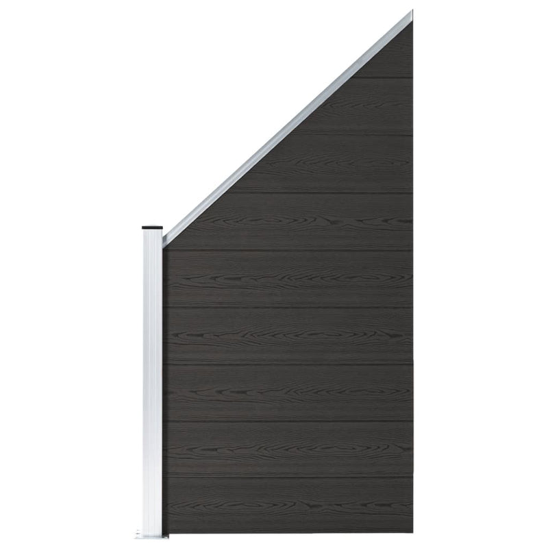 Afbeelding laden in galerijviewer, Vidaxl schuttingpaneel 95x(105-180) cm hkc zwart
