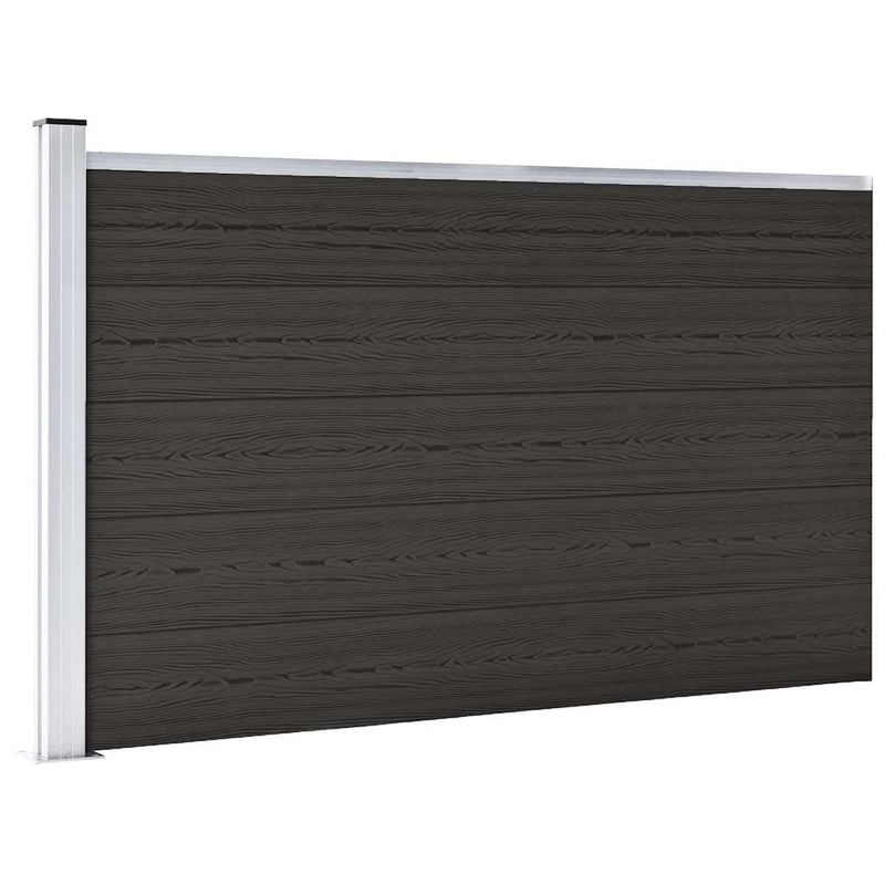 Afbeelding laden in galerijviewer, Vidaxl schuttingpaneel 175x105 cm hkc zwart
