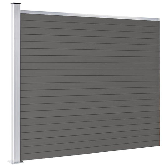 Vidaxl schuttingpaneel 175x146 cm hkc grijs
